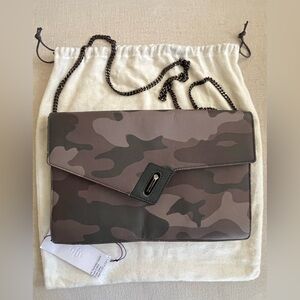 Ela Leather Camo Crossbody & Clutch